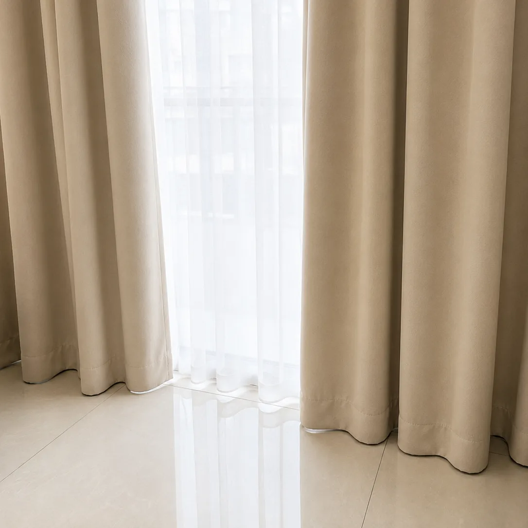 Clean curtain fabric after professional cleaning