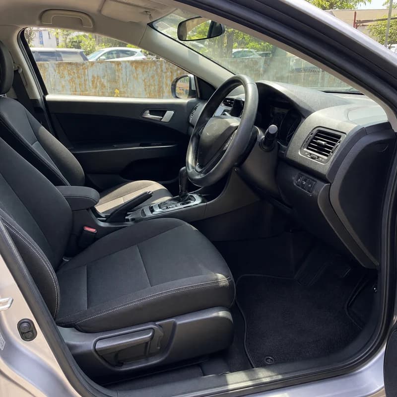 Finished car interior, clean and gleaming