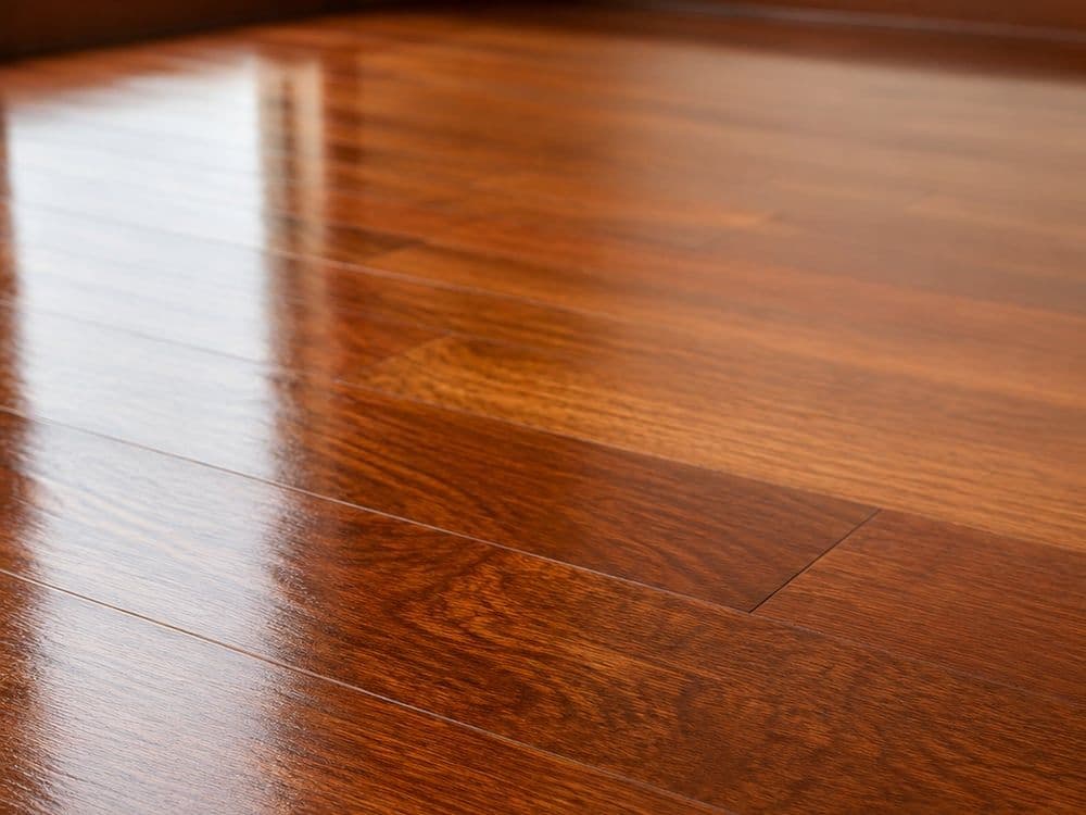 Hardwood floor restored with fresh polish