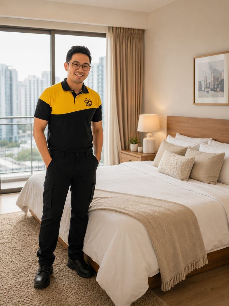 Hasil cuci bilik tidur utama