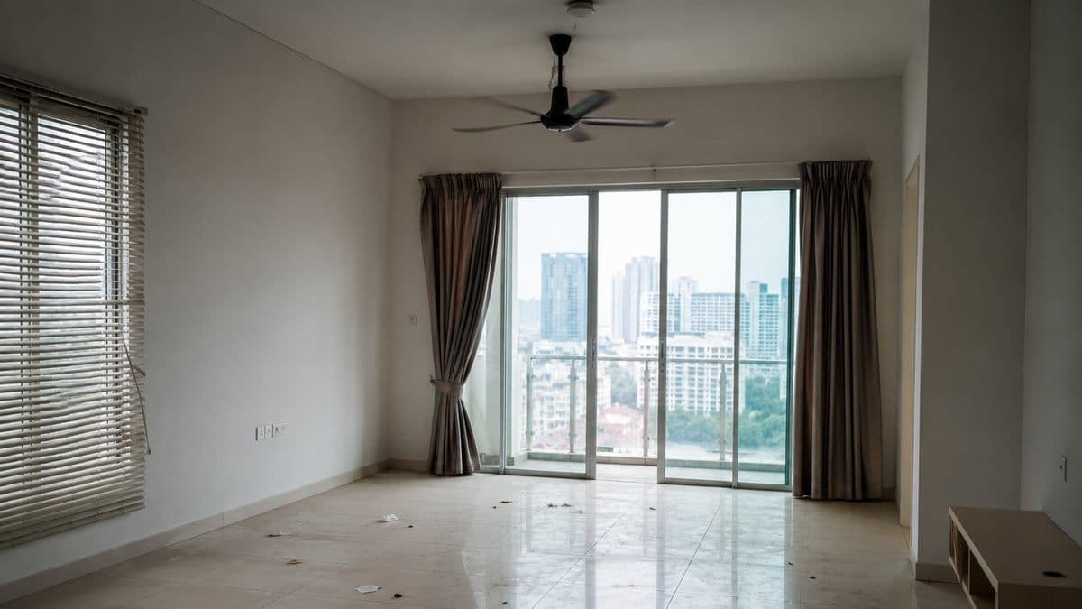 Messy vacated unit before cleaning