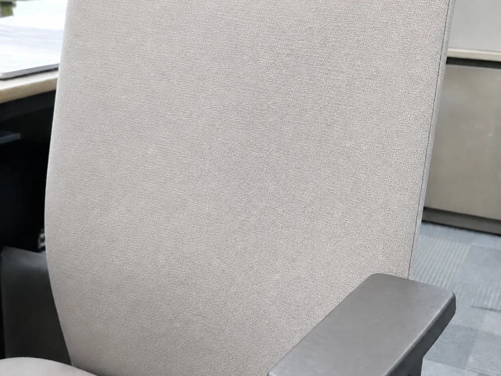 Task chair fabric after cleaning
