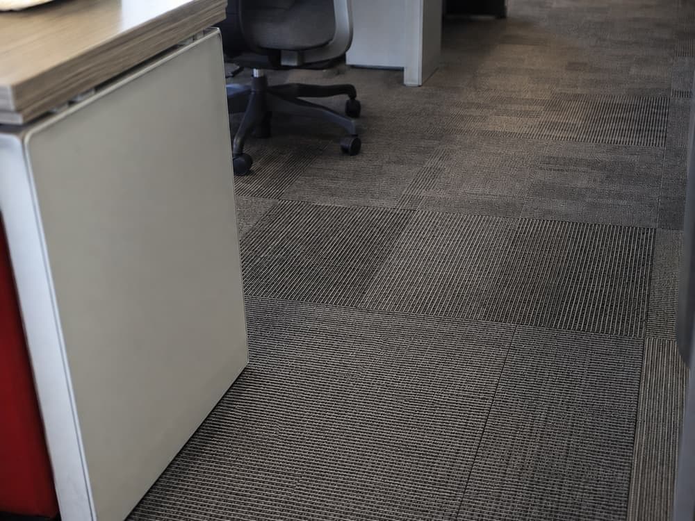 Carpet tile after cleaning