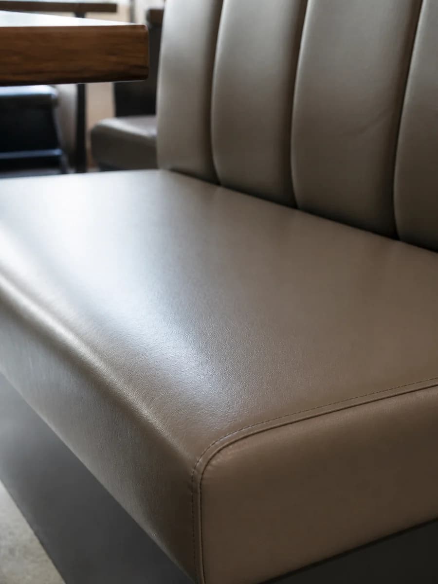 Booth seating after cleaning