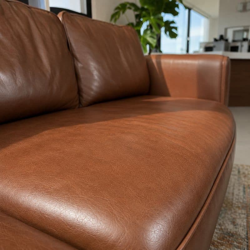 Hasil rawatan sofa kulit