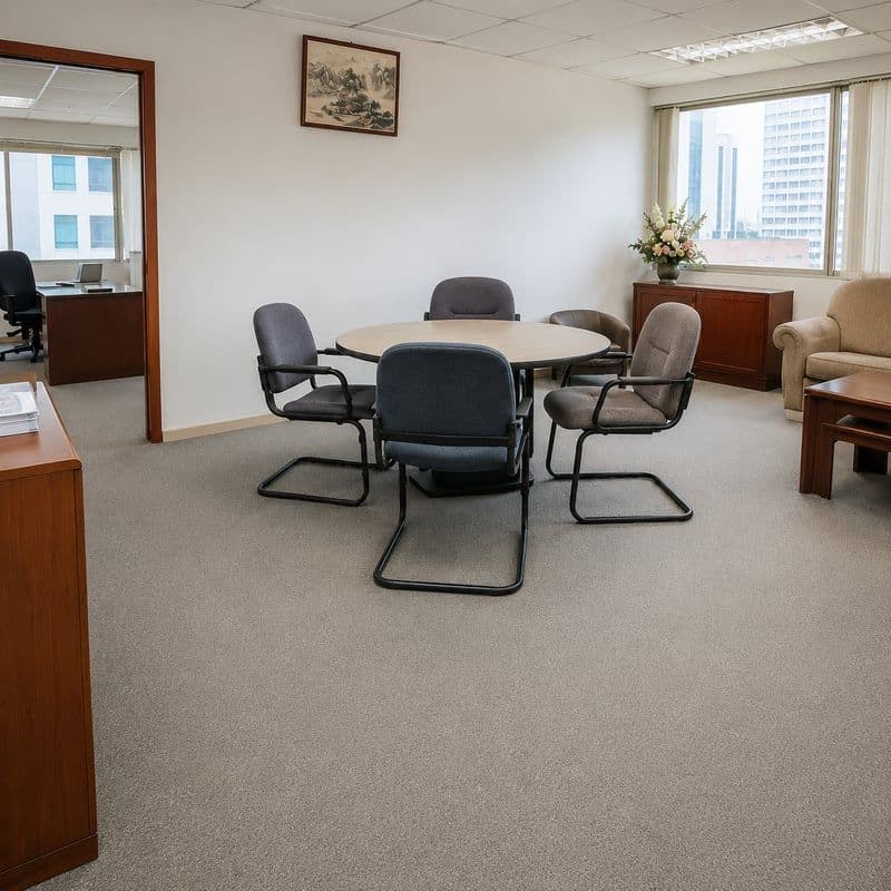 Office common area after cleaning